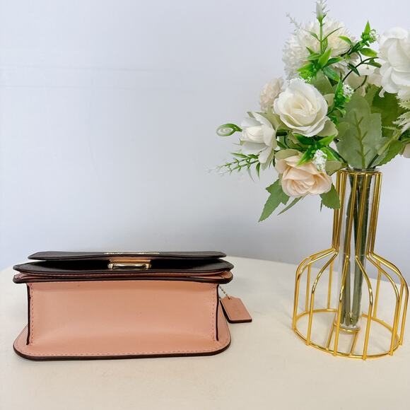 Coach C5592 Mini Brynn Crossbody In Signature Canvas IN Brown Shell Pink - Picture 5 of 7